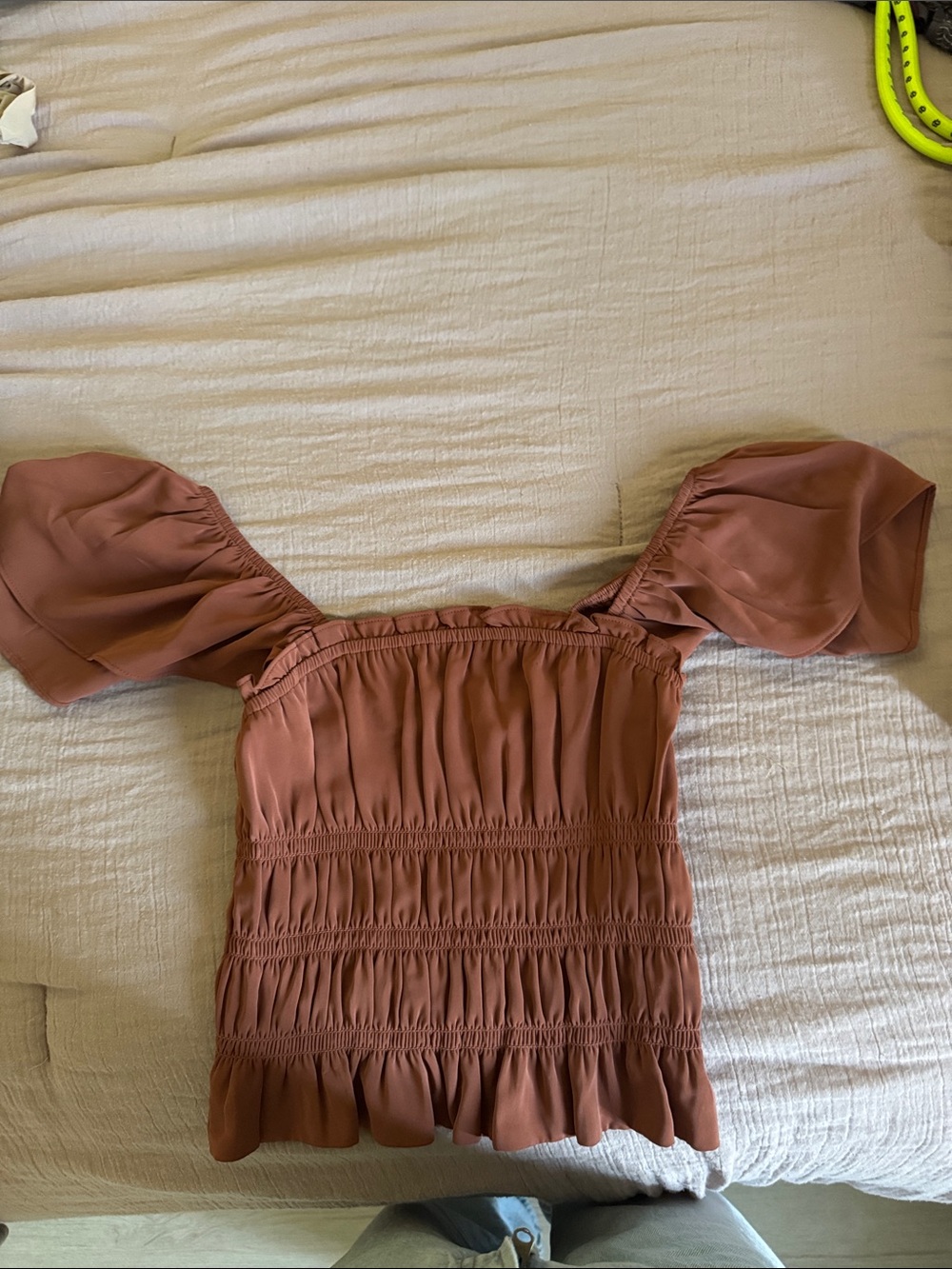 Abercrombie Smocked Top in Rust